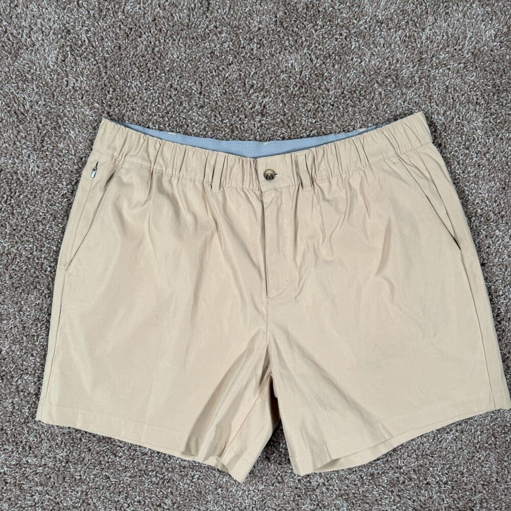 Wowie Daily Shorts Size XL Beige Elastic Casual Stretch 5” Inseam
